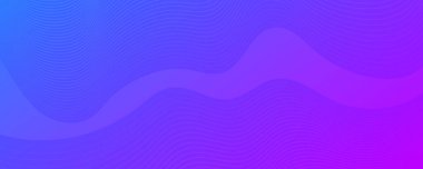 Dalga çizgileri olan modern renkli bir arkaplan. Mavi geometrik soyut sunum arkaplanı. Vektör illüstrasyonu