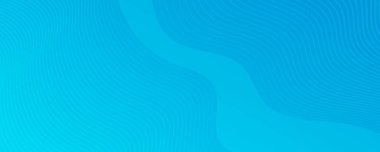 Dalga çizgileri olan modern renkli bir arkaplan. Mavi geometrik soyut sunum arkaplanı. Vektör illüstrasyonu