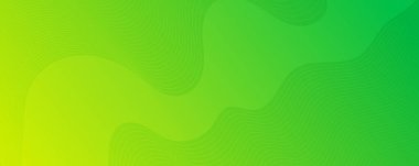 Dalga çizgileri olan modern renkli bir arkaplan. Yeşil geometrik soyut sunum arkaplanı. Vektör illüstrasyonu