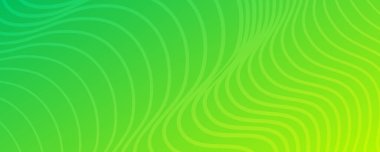 Dalga çizgileri olan modern renkli bir arkaplan. Yeşil geometrik soyut sunum arkaplanı. Vektör illüstrasyonu