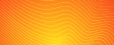 Dalga çizgileri olan modern renkli bir arkaplan. Sarı geometrik soyut sunum arkaplanı. Vektör illüstrasyonu