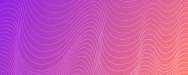 波線と現代のカラフルなグラデーションの背景 バイオレット幾何学抽象的なプレゼンテーションの背景 ベクターイラスト — ストックベクタ