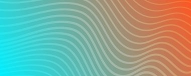 Dalga çizgileri olan modern renkli bir arkaplan. Yeşil geometrik soyut sunum arkaplanı. Vektör illüstrasyonu