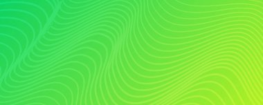 Dalga çizgileri olan modern renkli bir arkaplan. Yeşil geometrik soyut sunum arkaplanı. Vektör illüstrasyonu