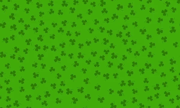 Feliz Día San Patricio Fondo Verde Sin Costuras Patrón Hojas — Archivo Imágenes Vectoriales