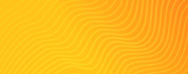 Dalga çizgileri olan modern renkli bir arkaplan. Sarı geometrik soyut sunum arkaplanı. Vektör illüstrasyonu