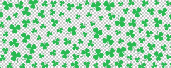 Feliz Fondo Del Día San Patricio Hojas Trébol Verde Sobre — Archivo Imágenes Vectoriales