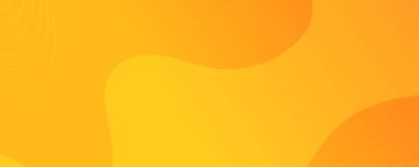 Dalga çizgileri olan modern renkli bir arkaplan. Sarı geometrik soyut sunum arkaplanı. Vektör illüstrasyonu