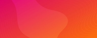 Dalga çizgileri olan modern renkli bir arkaplan. Kırmızı geometrik soyut sunum arkaplanı. Vektör illüstrasyonu