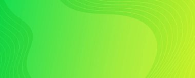 Dalga çizgileri olan modern renkli bir arkaplan. Yeşil geometrik soyut sunum arkaplanı. Vektör illüstrasyonu