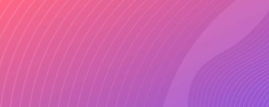 Dalga çizgileri olan modern renkli bir arkaplan. Mor geometrik soyut sunum arkaplanı. Vektör illüstrasyonu