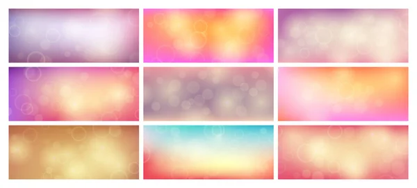 Fond Abstrait Avec Effet Lumière Bokeh Flou Grand Ensemble Lumière — Image vectorielle