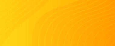 Dalga çizgileri olan modern sarı eğimli arka planlar. Başlık pankartı. Parlak geometrik soyut sunum arkaplanları. Vektör illüstrasyonu