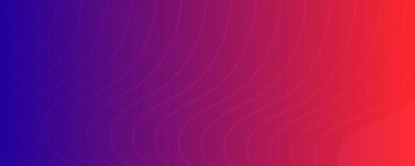 Dalga çizgileri olan modern mor eğimli arka planlar. Başlık pankartı. Parlak geometrik soyut sunum arkaplanları. Vektör illüstrasyonu