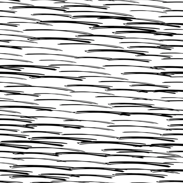 Beyaz arka planda soyut şekillerde siyah kalem fırça darbeleriyle kusursuz desen. Vektör illüstrasyonu