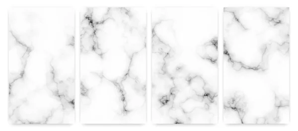 Fondo Textura Mármol Blanco Conjunto Cuatro Fondos Abstractos Piedra Granito — Vector de stock