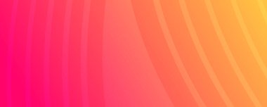 Dalga çizgileri olan modern turuncu eğimli arka planlar. Başlık pankartı. Parlak geometrik soyut sunum arkaplanları. Vektör illüstrasyonu