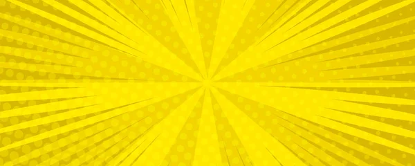 Fondo Página Del Cómic Amarillo Estilo Pop Art Con Espacio — Vector de stock