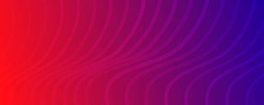 Dalga çizgileri olan modern mor eğimli arka planlar. Başlık pankartı. Parlak geometrik soyut sunum arkaplanları. Vektör illüstrasyonu