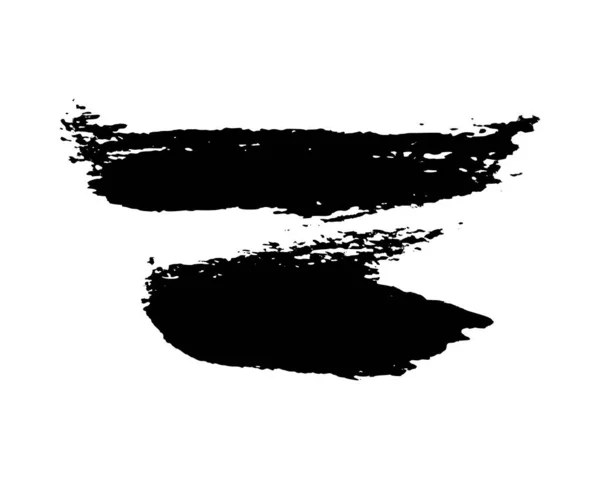 Μαύρη Πινελιά Ζωγραφισμένο Στο Χέρι Σημείο Μελάνι Απομονώνονται Λευκό Φόντο — Διανυσματικό Αρχείο