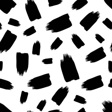 Koyu elle çizilmiş kusursuz desen beyaz arka planda karalama lekesi. Soyut grunge dokusu. Vektör illüstrasyonu
