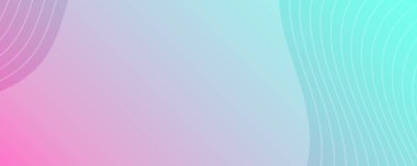 Dalga çizgileri olan modern menekşe eğimli arka planlar. Başlık pankartı. Parlak geometrik soyut sunum arkaplanları. Vektör illüstrasyonu