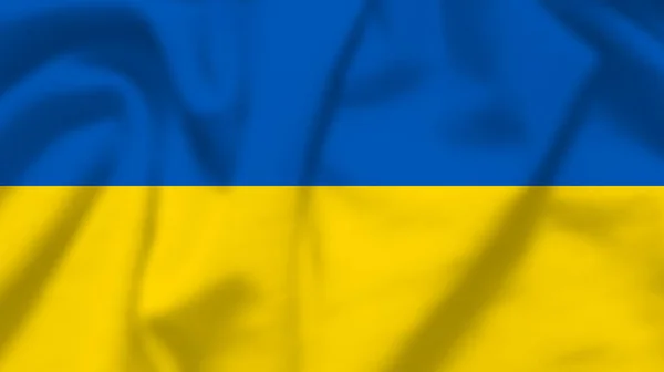 Ukrainas Nationella Flagga Vifta Med Ukrainas Flagga Vektorillustration — Stock vektor