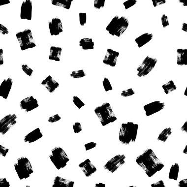 Koyu elle çizilmiş kusursuz desen beyaz arka planda karalama lekesi. Soyut grunge dokusu. Vektör illüstrasyonu