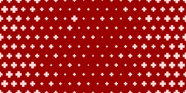 Seamless Hospital Background Symbols White Symbol Medicine Red Background Vector — ストックベクタ