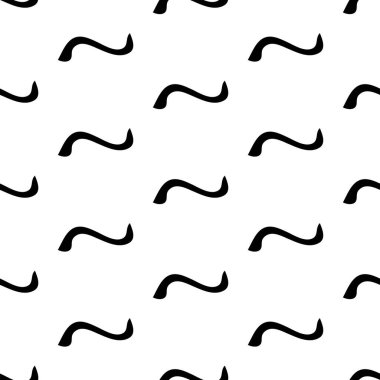 Siyah çizim elli kusursuz desen beyaz arkaplana karalamalı şekil çizmiş. Soyut grunge dokusu. Vektör illüstrasyonu