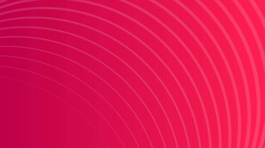 Yuvarlak çizgileri olan modern kırmızı eğimli arka planlar. Başlık pankartı. Parlak geometrik soyut sunum arkaplanları. Vektör illüstrasyonu