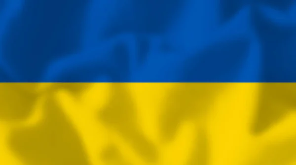 Ukrainas Nationella Flagga Vifta Med Ukrainas Flagga Vektorillustration — Stock vektor