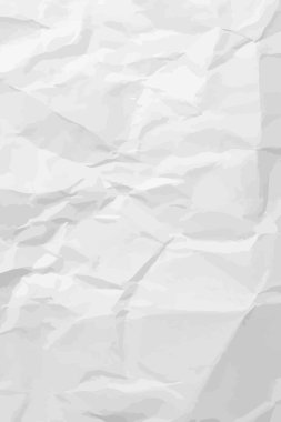 Beyaz, buruşuk kağıt arka plan. Poster ve afişler için dikey buruşmuş boş kağıt şablonu