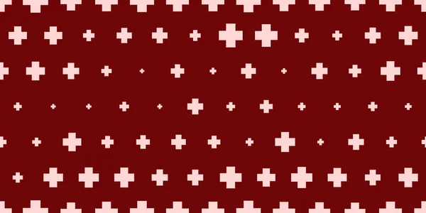 Seamless Hospital Background Symbols White Symbol Medicine Red Background Vector — ストックベクタ