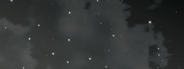 Cielo Nocturno Con Nubes Muchas Estrellas Fondo Abstracto Naturaleza Con — Vector de stock