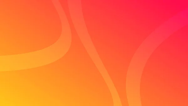 Modern Orange Gradient Backgrounds Wave Lines Header Banner Bright Geometric — Vetor de Stock