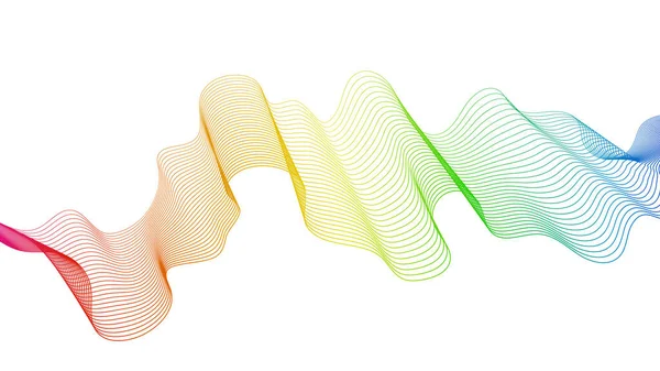 Fond Abstrait Avec Des Lignes Gradient Onde Colorées Sur Fond — Image vectorielle