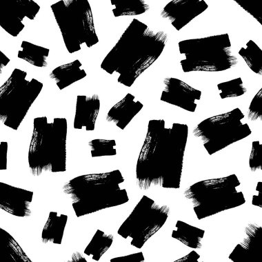 Koyu elle çizilmiş kusursuz desen beyaz arka planda karalama lekesi. Soyut grunge dokusu. Vektör illüstrasyonu
