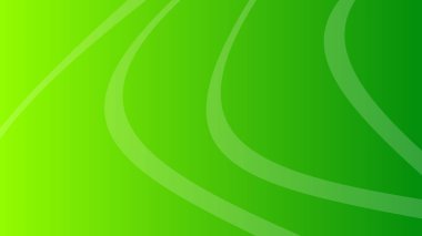 Dalga çizgileri olan modern yeşil eğimli arka planlar. Başlık pankartı. Parlak geometrik soyut sunum arkaplanları. Vektör illüstrasyonu