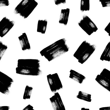 Koyu elle çizilmiş kusursuz desen beyaz arka planda karalama lekesi. Soyut grunge dokusu. Vektör illüstrasyonu