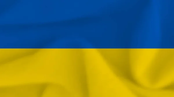 Український Національний Прапор Розмахуючи Прапором України Приклад Вектора — стоковий вектор