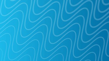 Dalga çizgileri olan modern mavi eğimli arka planlar. Başlık pankartı. Parlak geometrik soyut sunum arkaplanları. Vektör illüstrasyonu