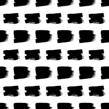 Koyu elle çizilmiş kusursuz desen beyaz arka planda karalama lekesi. Soyut grunge dokusu. Vektör illüstrasyonu