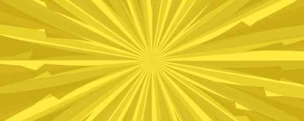 黄色漫画书背景 流行艺术风格 空间空旷 带有射线 圆点和半色调效果纹理的模板 矢量说明 — 图库矢量图片
