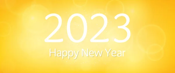 Bonne Année 2023 Incription Sur Fond Flou Chiffres Blancs Toile — Image vectorielle