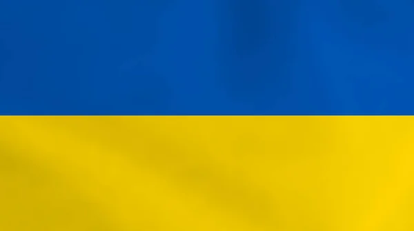 Oekraïense Nationale Vlag Zwaaiende Vlag Van Oekraïne Vectorillustratie — Stockvector