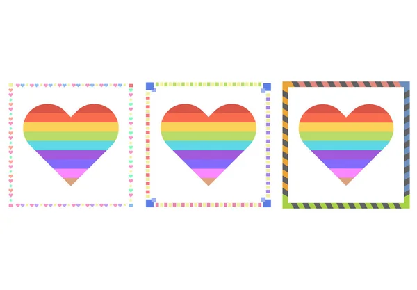 Баннер Сердцем Pride Month — стоковый вектор