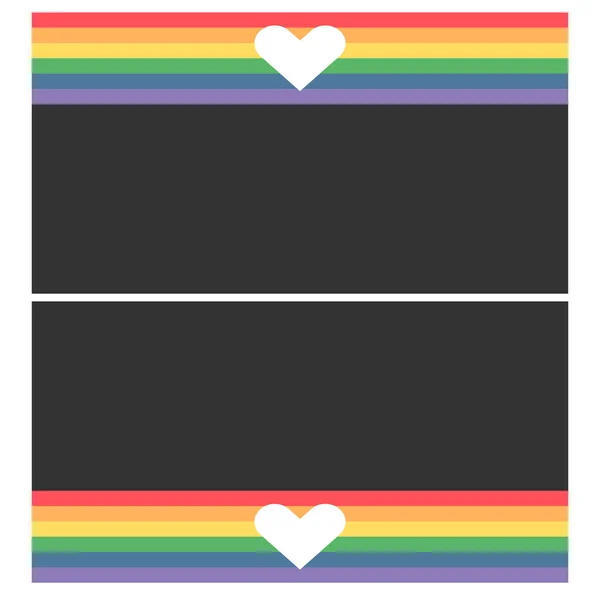 Background Banner White Heart Pride Month — Stockvektor