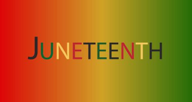 GRADIENT WITH WORD IN JUNETEENTH; 