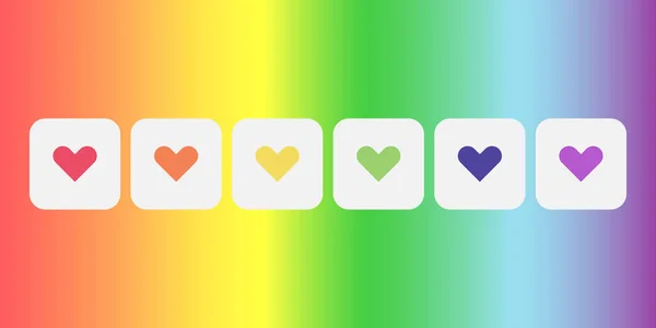 Bannière Avec Dégradé Six Couleurs Dans Pride Day — Image vectorielle